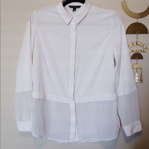 Banana Republic White Button Up